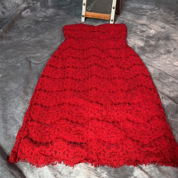 Forever 21 Lined Lace Strapless Short LE Dress size S NWT 🥳 Host Pick 🥳 - Picture 2 of 16